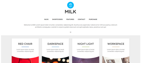 Milk Masonry WordPress Theme